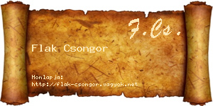 Flak Csongor névjegykártya
